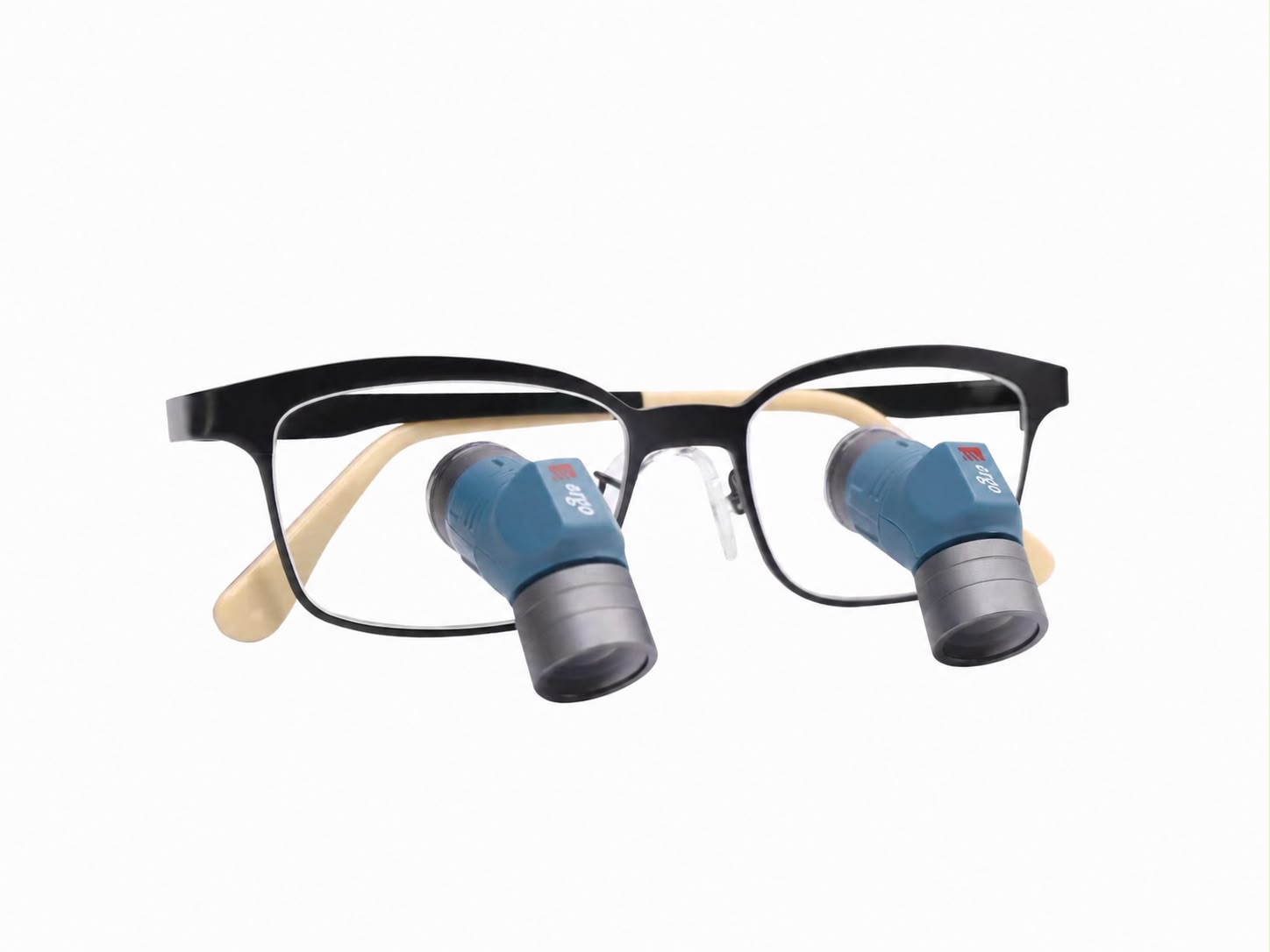 ELEVATE ADAPT catalogue configuration, black rectangular frame and blue adjustable optics; physical ergo markings retained